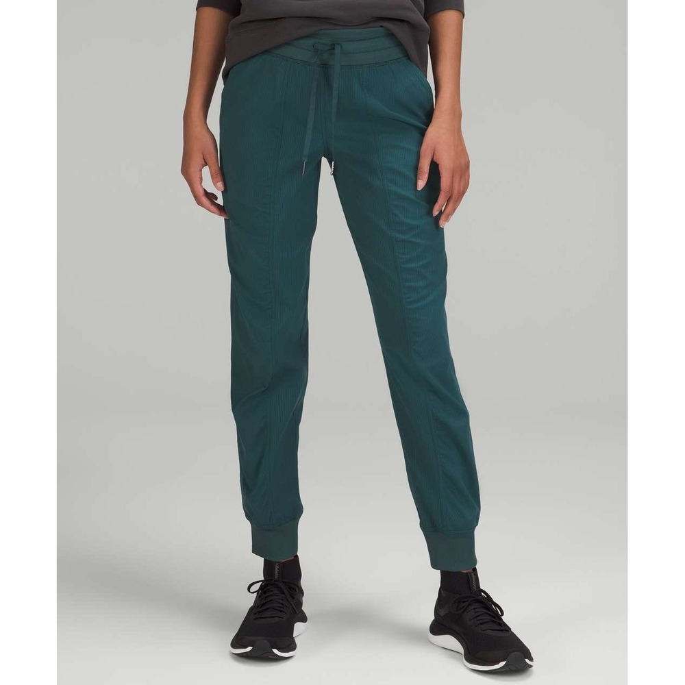 Lululemon Dance Studio Mid Rise Joggers Green Jasper 29" Full Length Womens 10